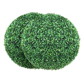Artificial Topiaries Boxwood Trees, 20' Tall (2 Pieces), Ball-Shape Faux Topiaries Plant, All-year Green Feaux Plant Decorative Balls for Backyar