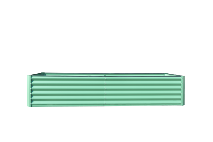 8x4x1.5 ft Galvanized Raised Garden Bed, Outdoor Planter Garden Boxes Large Metal Planter Box for Gardening Vegetables Fruits Flowers, Green