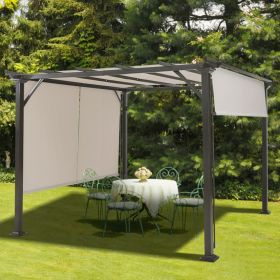 16' x 4' 2 Pieces Universal Replacement Canopy for Pergola Structure Sun Awning (Color: Beige)